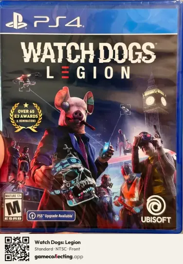 Watch Dogs: Legion PlayStation 4, NTSC box front
