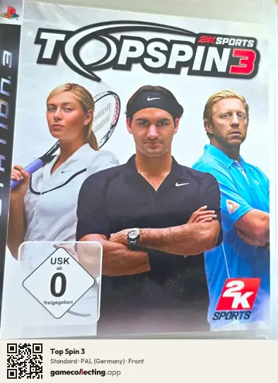 Top Spin 3 PlayStation 3, Germany box front