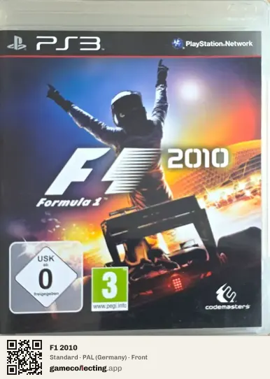 F1 2010 PlayStation 3, Germany box front
