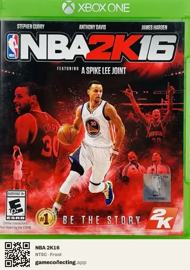 NBA 2K16 Xbox One, NTSC box front