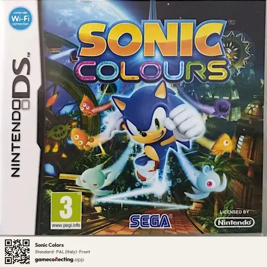 Sonic Colors Nintendo DS, Italy box front