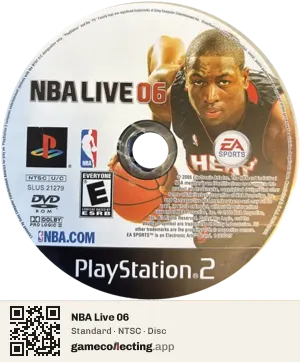 NBA Live 06 PlayStation 2, NTSC disc