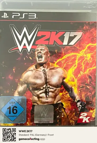 WWE 2K17 PlayStation 3, Germany box front
