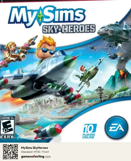 MySims SkyHeroes PlayStation 3, NTSC box front