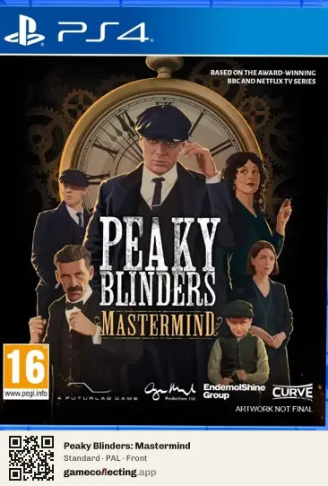 Peaky Blinders: Mastermind PlayStation 4, PAL box front