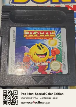 Pac-Man: Special Color Edition Game Boy Color, PAL cartridge label