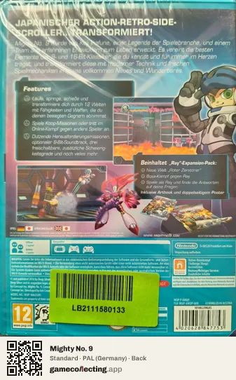 Mighty No. 9 Nintendo Wii U, Germany box back