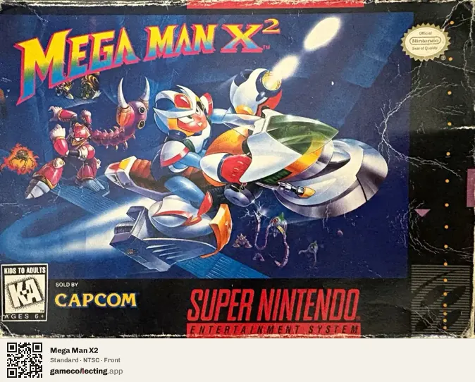 Mega Man X2 Super Nintendo Entertainment System, NTSC box front