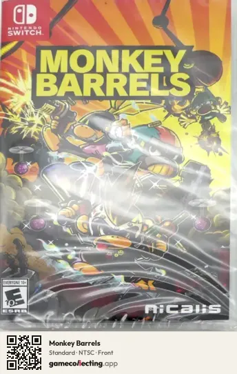 Monkey Barrels Nintendo Switch, NTSC box front