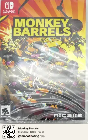 Monkey Barrels Nintendo Switch, NTSC box front