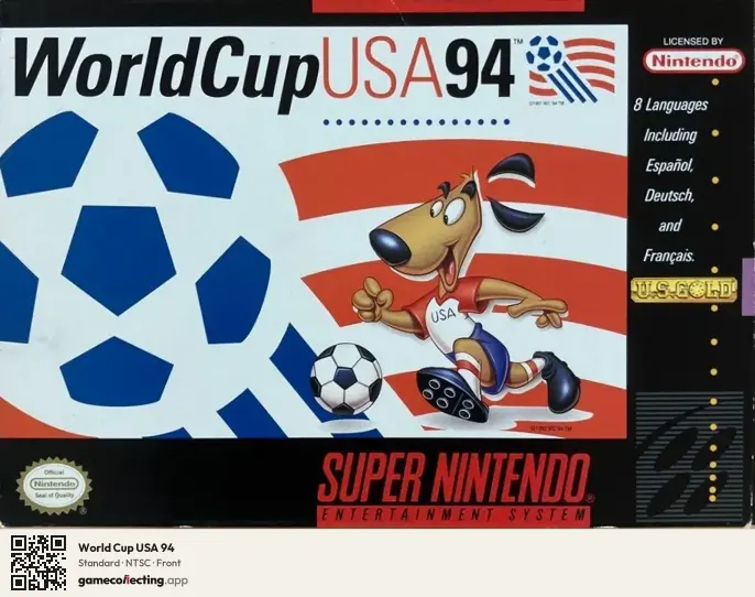 World Cup USA 94 Super Nintendo Entertainment System, NTSC box front