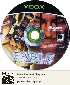 Fable: The Lost Chapters Xbox, PAL disc