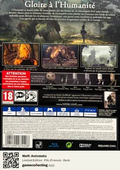 NieR: Automata PlayStation 4, France box back