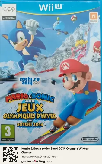Mario & Sonic at the Sochi 2014 Olympic Winter Games Nintendo Wii U, France box front
