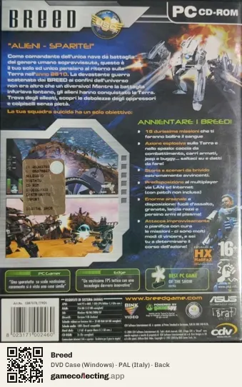 Breed Computer, Italy box back