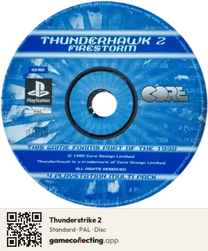Thunderstrike 2 PlayStation, PAL disc