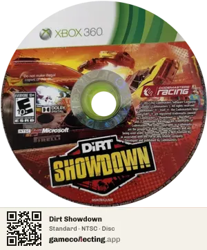 Dirt Showdown Xbox 360, NTSC disc