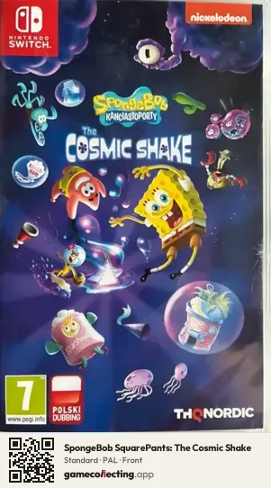 SpongeBob SquarePants: The Cosmic Shake Nintendo Switch, PAL box front