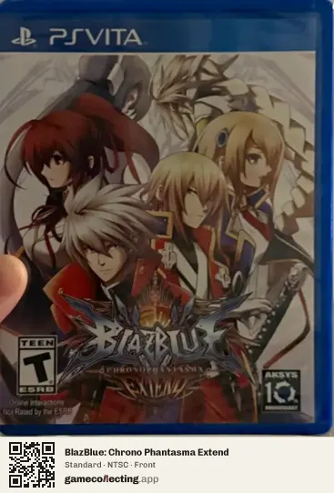 BlazBlue: Chrono Phantasma Extend PlayStation Vita, NTSC box front