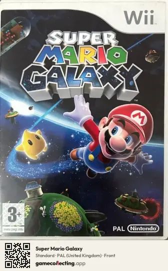 Super Mario Galaxy Nintendo Wii, United Kingdom box front