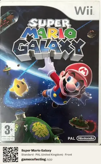 Super Mario Galaxy Nintendo Wii, United Kingdom box front