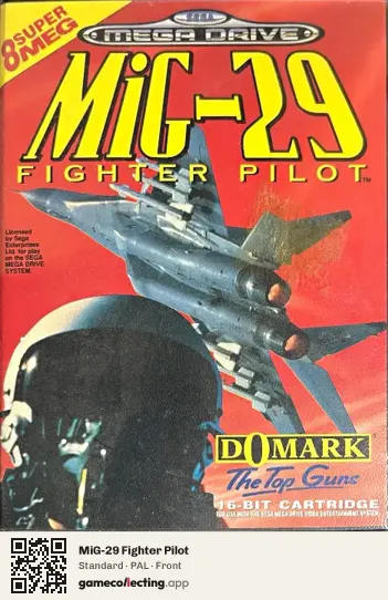 MiG-29 Fighter Pilot Sega Mega Drive / Genesis, PAL box front