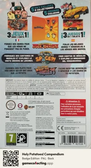 Holy Potatoes! Compendium Nintendo Switch, PAL box back