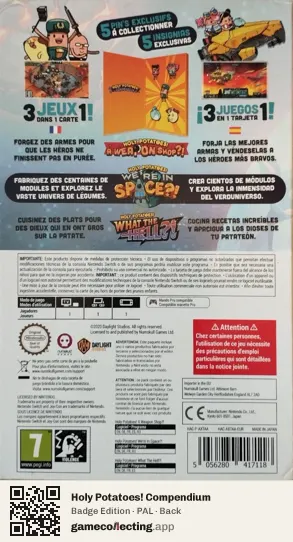Holy Potatoes! Compendium Nintendo Switch, PAL box back