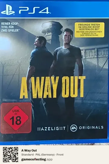 A Way Out PlayStation 4, Germany box front
