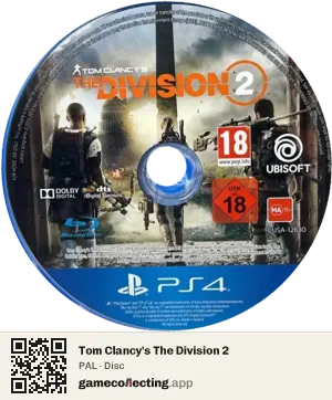 Tom Clancy's The Division 2 PlayStation 4, PAL disc