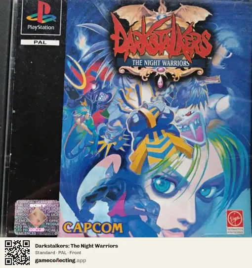 Darkstalkers: The Night Warriors PlayStation, PAL box front