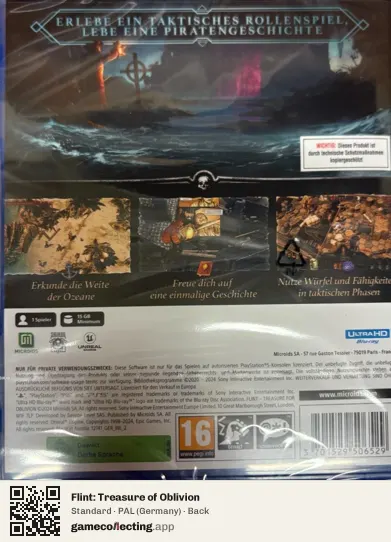 Flint: Treasure of Oblivion PlayStation 5, Germany box back
