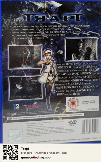 Trapt PlayStation 2, United Kingdom box back