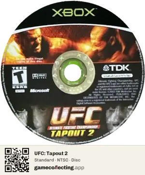 UFC: Tapout 2 Xbox, NTSC disc