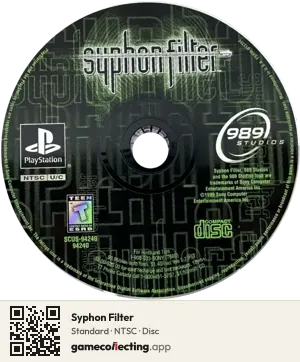Syphon Filter PlayStation, NTSC disc