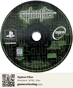Syphon Filter PlayStation, NTSC disc
