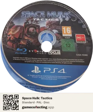 Space Hulk: Tactics PlayStation 4, PAL disc