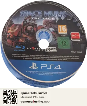 Space Hulk: Tactics PlayStation 4, PAL disc