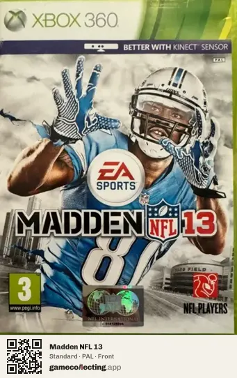 Madden NFL 13 Xbox 360, PAL box front
