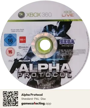 Alpha Protocol Xbox 360, PAL disc