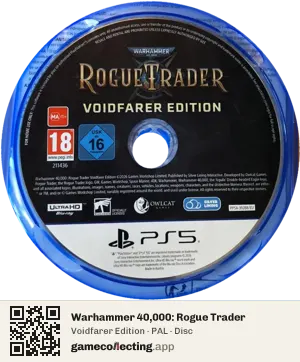 Warhammer 40,000: Rogue Trader PlayStation 5, PAL disc