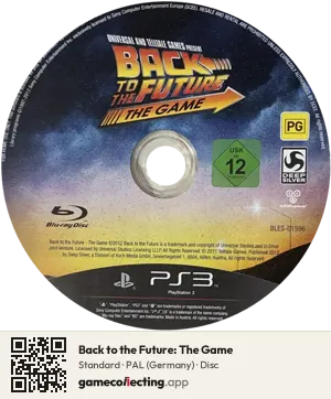 Back to the Future: The Game PlayStation 3, PAL disc