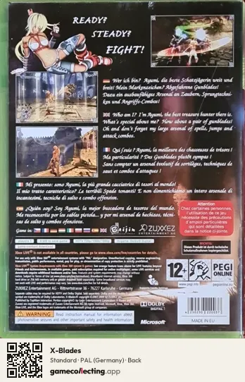 X-Blades Xbox 360, Germany box back