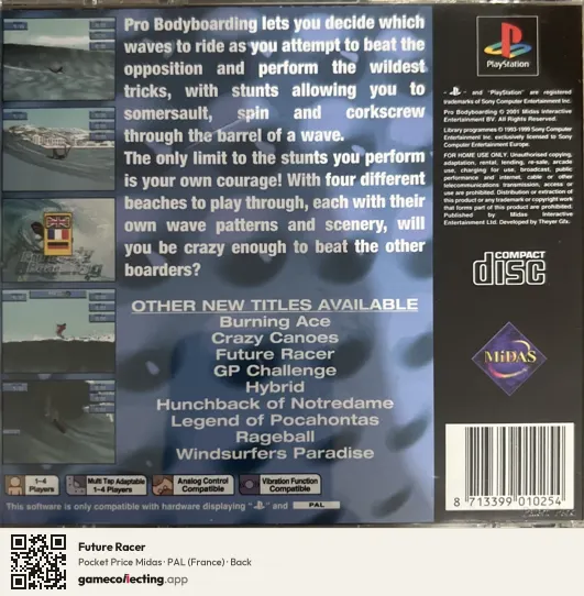 Future Racer PlayStation, France box back