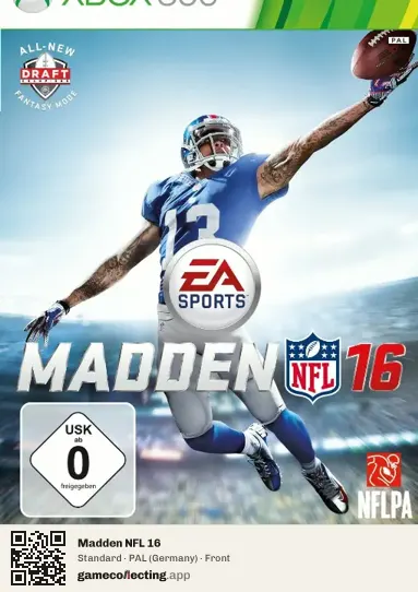Madden NFL 16 Xbox 360, Germany box front