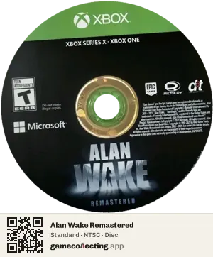 Alan Wake Remastered Xbox Series X, NTSC disc
