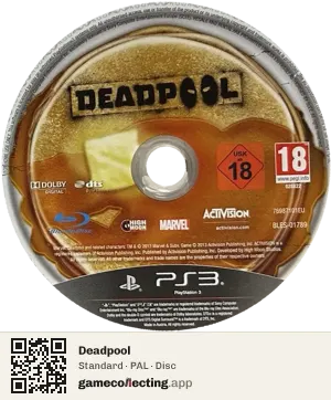 Deadpool PlayStation 3, PAL disc