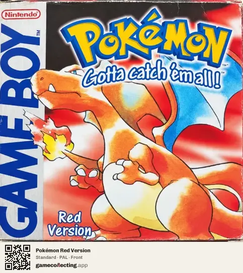 Pokémon Red Version Game Boy, PAL box front
