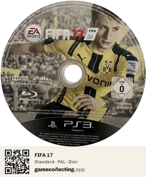 FIFA 17 PlayStation 3, PAL disc