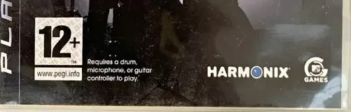 Rock Band, the PEGI square on its front
